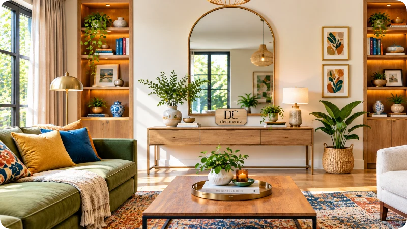 Arched Mirror to Soften Straight Lines