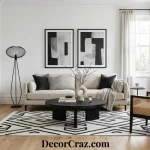 Black and White Living Room Decor