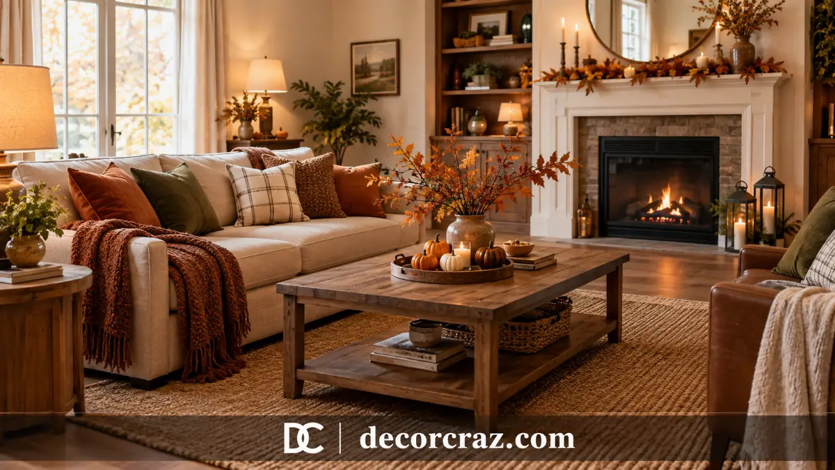 Living Room Fall Decor Ideas