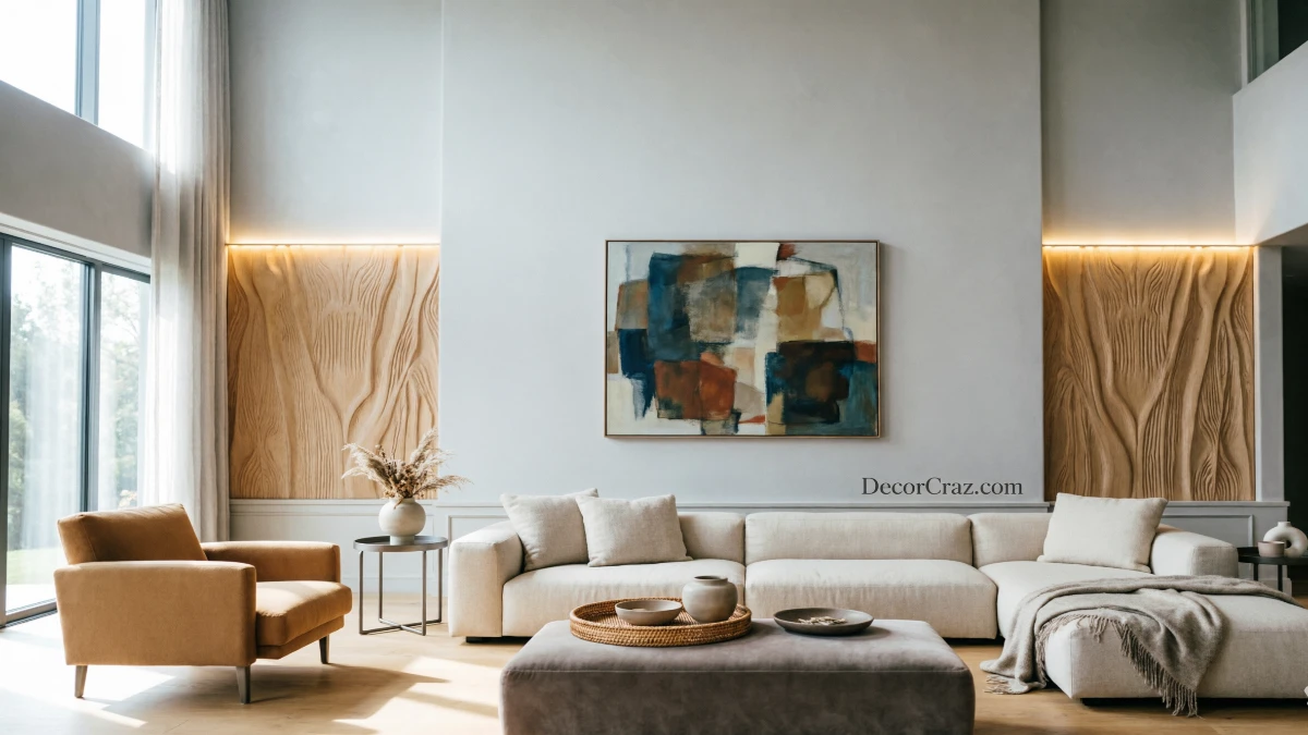 Living Room High Ceiling Wall Decor Ideas