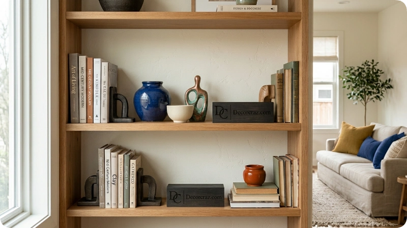 Combine Books, Vases, and Decorative Objects