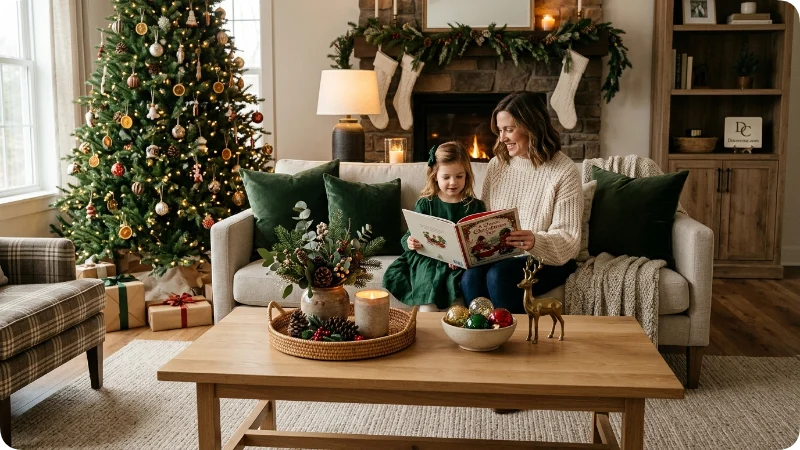 Create a Christmas Coffee Table Display
